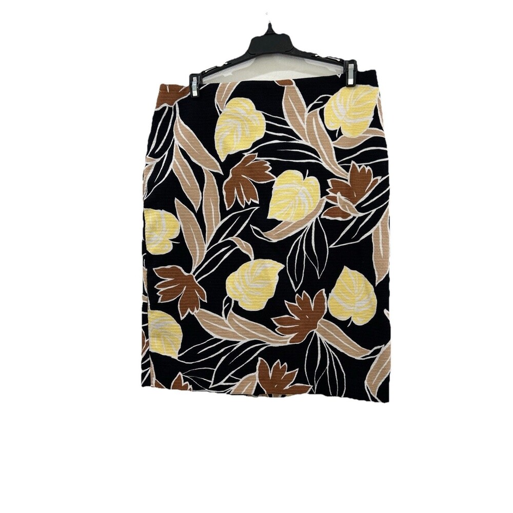 Ann Taylor Factory Womens 8 Tropical Skirt Back Zipper Slit